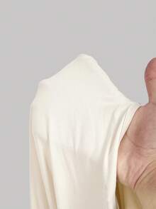 SHEIN MOD Set da 3 magliette versatili color albicocca con scollo a ciambella, maniche a sbuffo arricciato, vita raccolta e orlo asimmetrico