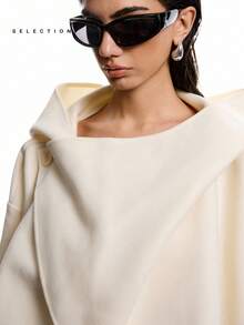 LYSMO SELECTION 2025 New Arrival Minimalist Fall/Winter Women Overcoats,Christmas,Cozy Fall And Winter Clothes For Women - Beige - View 7