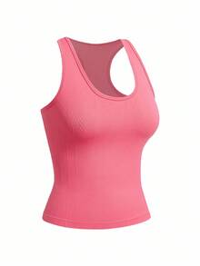 Powerista Áo thun thể thao nữ màu trơn không tay, thích hợp cho chạy bộ và tập luyện thể dục. - Nhiều màu - Xem 14