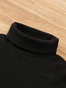 SHEIN Bộ 3 áo thun cổ tròn tay dài dệt kim co giãn màu trơn dành cho bé gái, nhiều kiểu, họa tiết trái tim, thích hợp mặc thường ngày & đi học vào mùa thu đông, không thể thiếu, đa năng, phù hợp cho cả mẹ và con gái - Nhiều màu - Xem 7