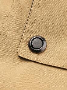 Manfinity Homme Men's Casual Versatile Utility Long Sleeve Jacket, Autumn - Ginger - View 4