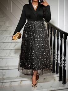SHEIN Lady Plus Size Spring, Summer, Autumn And Winter Black Suit Collar Long Waist A-Line Long Dress Mesh Star Fabric Elegant Dresses For Party Wedding Guest Dress Sequin Skirt  Black Dress   Halloween Costumes Winter Dress Halloween Costume Christmas Dress New Year Clothes  Party Dress Elegant Dresses For Party   Elegant Dresses For Women  Black Dress Winter Winter Clothes For Women  Winter Clothes  Winter Dress Wome   Christmas  Christmas Clothes   New Year Dress   Christmas Dress New Year's Eve Dress Party Dress Elegant Party Dresses  Christmas Party Dress Graduation Dress  Elegant Dresses For Party Elegant Dress For Women Elegant Dresses For Party Luxury Evening Dresses For Women Luxury Evening Dress For Women Luxury Evening Dresses For Weddings  Shiny Dress Sparkly Dress   Black Dress   Black Dress For Women
