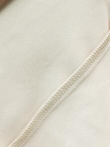 Franclia 通勤时尚百搭束腰双排扣金属纽扣撞色黑色饰边卡其色女式西装外套，优雅春秋季外套，女士商务休闲服装，漂亮女士西装外套 - 杏色 - 查看 6