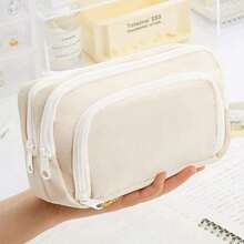 1Pc Macaron Large Pencil Case Pouch ,INS Stationery Bag, Portable Handheld Pencil Case Bag , Cosmetic Bag, For Teens Office,&School Supplies Back To School,Pencil Pouch,School Bag - 彩色 - 查看 22