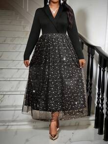 SHEIN Lady Plus Size Spring, Summer, Autumn And Winter Black Suit Collar Long Waist A-Line Long Dress Mesh Star Fabric Elegant Dresses For Party Wedding Guest Dress Sequin Skirt  Black Dress   Halloween Costumes Winter Dress Halloween Costume Christmas Dress New Year Clothes  Party Dress Elegant Dresses For Party   Elegant Dresses For Women  Black Dress Winter Winter Clothes For Women  Winter Clothes  Winter Dress Wome   Christmas  Christmas Clothes   New Year Dress   Christmas Dress New Year's Eve Dress Party Dress Elegant Party Dresses  Christmas Party Dress Graduation Dress  Elegant Dresses For Party Elegant Dress For Women Elegant Dresses For Party Luxury Evening Dresses For Women Luxury Evening Dress For Women Luxury Evening Dresses For Weddings  Shiny Dress Sparkly Dress   Black Dress   Black Dress For Women