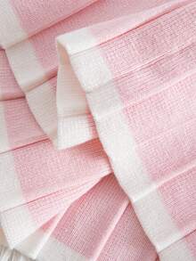 SHEIN Vestido de suéter con pliegues en el bajo y lazo, de estilo casual, elegante y lindo en color rosa, suave y cómodo, adecuado para uso diario, escenas y viajes para niña bebé - Rosa - Ver 16