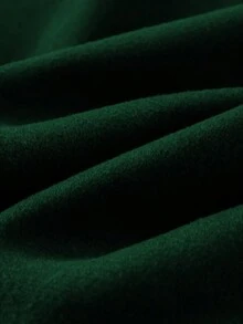 GlowEve CURVE Plus Size Women's Elegant Overcoat With Fur Collar And Belt - Dark Green - View 7