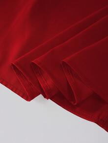 GlowEve CURVE Váy không tay thanh lịch cho nữ cỡ lớn có nơ thắt eo - Đỏ - Xem 3