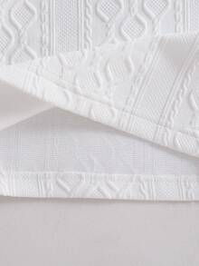 SHEIN 2pcs/Set Toddler Boys' Casual Textured Knit Colorblock Crew Neck Long Sleeve T-Shirt And Elastic Waist Pants, Children's Clothing, Infant & Toddler Outfit, Suitable For Commuting, School, Daily Casual, Travel, Sports, Parties, Autumn/Winter, 6M-3T Black And White Baby Boy Outfit Baby Boy Casual Outfit Neutral Baby Clothes Unisex  Baby Boy Autumn Winter Season Toddler Boys Clothes