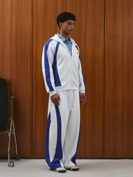 TOKVUE Herrmode med färgblocksmönster och huvtröja