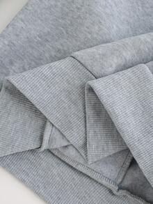 Franclia 休闲连帽灰色铆钉拉链运动衫 - 灰色 - 查看 3