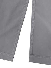 Chiquease Abrigo trench de manga larga minimalista y casual de unicolor para mujer - Gris Claro - Ver 6