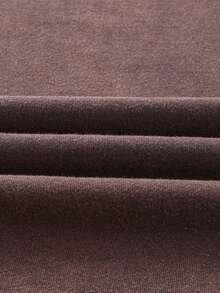 ROMWE MEN Casual 男士复古水洗宽松金属拉链连帽卫衣，长袖上衣 - 咖啡棕 - 查看 4