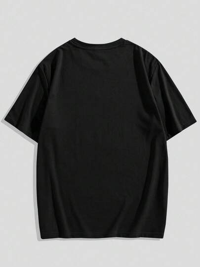 Goth T-shirt à manches courtes imprimé gothique mode homme