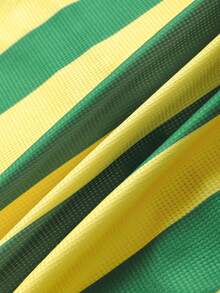 ROMWE MEN Street Life Men's Casual Contrast Striped Hoodie Sweatshirt, Autumn - Multicolor - View 4