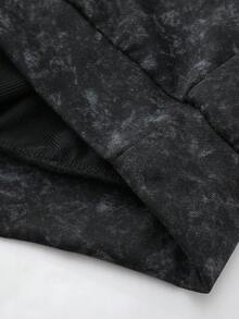 ROMWE MEN Street Life Áo hoodie siêu ngầu thường ngày cho nam, Player Explosion, có thể mặc hàng ngày, áo dài tay - màu đen - Xem 6