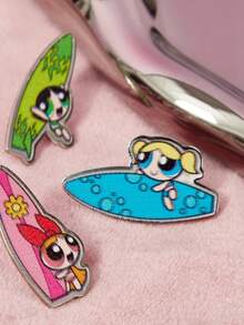 THE POWERPUFF GIRLS X SHEIN Women's Brooch - Multicolor - View 3