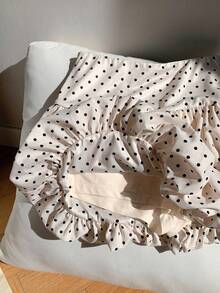 Comfortcana Plus Size Polka Dot Ruffle Shorts: Cute And Casual Summer Style - Apricot - View 6