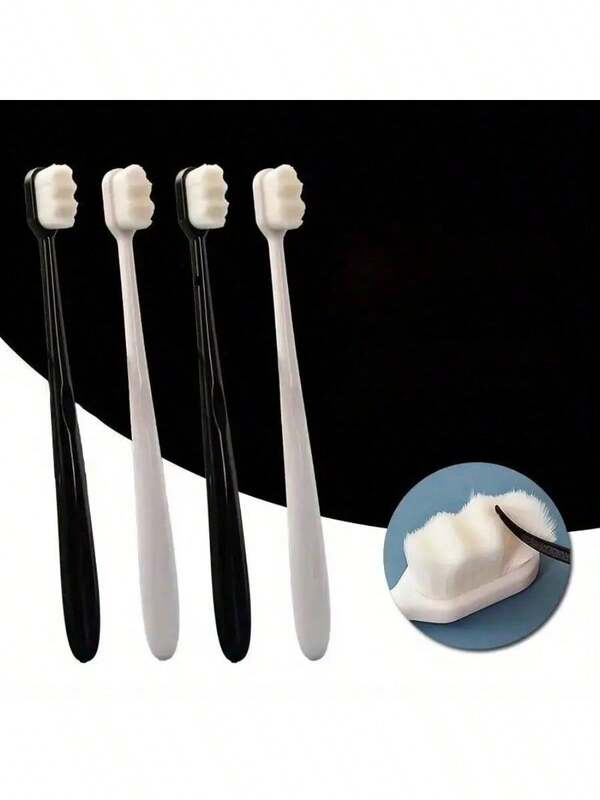 1 pieza Cepillo de dientes extra suave de micro nano, cepillo de dientes ultra suave, cepillos de dientes manuales con cerdas extra suaves para dientes y encías sensibles, para una limpieza profunda en el hogar para adultos en la vida diaria