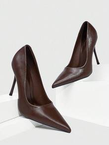 CUCCOO SZL Women's Classic Pointed Toe Stiletto High Heel Pumps, Suitable For Commuting, Dating, Parties, Weddings And Other Occasions For Christmas Spring Shoes - Brown - View 5