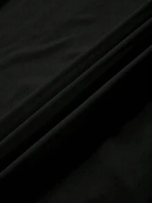 Manfinity Dauomo 男士休闲标语印花短袖T恤，夏季 - 黑色 - 查看 4