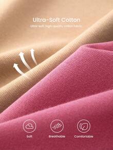 LUVLETTE 3-Pack Cotton High Waist Briefs Women Underwear Panties Set Christmas & New Years Pajamas Style