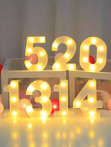 1 件 16 厘米/6.3 英寸家居装饰 LED 字母和数字夜灯，“Marry Me”跑马灯，暖色 LED 字母灯，卧室墙壁装饰字母灯，客厅装饰灯，圣诞装饰灯，可定制英文字母和数字，壁挂式，电池供电，婚礼生日派对求婚装饰灯 - 白色 - 查看 12