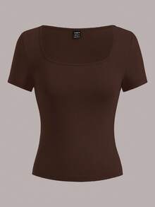 SHEIN EZwear 3 Stücke Damen Kurzarm Crop Top Lässig Passform T-Shirts, geeignet für den Sommer