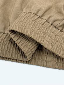 Women's Short Zip-Up Jacket, Winter Coat - Brown - View 12