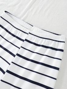 4pcs Boys' Striped & Star Print Long Sleeve Top And Long Pants Snug Fit Pajama Set Long Sleeve Pajama Sets