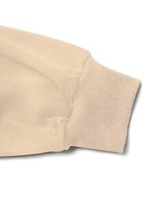 GlowEve 女式休闲抽绳连帽花卉装饰运动衫，秋冬 - 卡其色 - 查看 4