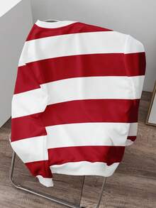 Claim Dot 男士休闲撞色条纹套头衫，秋冬 - 彩色 - 查看 3