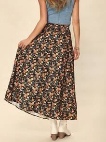 Coeurva Váy in hoa Bohemian màu đen, phong cách cổ điển, phù hợp cho kỳ nghỉ, lễ hội âm nhạc, kỳ nghỉ bãi biển, quà tặng cho mẹ, mùa hè - màu đen - Xem 5