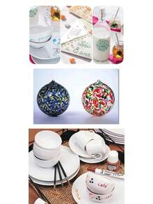 1支金属色3D立体玻璃颜料钩笔，1毫米笔尖，20毫升DIY绘画纺织品陶瓷金属丙烯颜料，返校季，开学季，学习用品 - 單件 - 查看 4