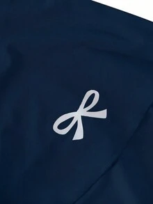SHEIN Sparklyn 少女休闲优雅二合一裤子，饰有蝴蝶结，适合春、秋、夏季穿着 - 寶藍色 - 查看 6