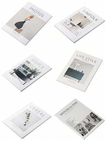 1Set Ins Style Simple English Magazine, Shooting Background, Ins Style Simple English Book,Live Photo Props, Street Shooting Decoration, Decorative Ornaments, Suitable For Food, Jewelry, Jewelry, Cosmetics Shooting Background