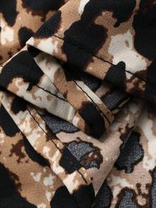 DAZY 女士露背系带深V领修身连衣裙，夏季吊带裙 - 棕色 - 查看 8