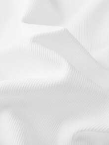 Manfinity Campus Court 男士休闲宽松V领卫衣 Y2K街头风长袖上衣 - 白色 - 查看 3