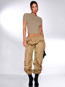 Silquee 纯色合身 T 恤