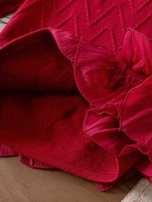 SHEIN 年轻女孩优雅针织毛衣，丝绸花边，柔软纱线，适合日常休闲穿着，适合家庭聚会、万圣节、新年、感恩节、圣诞节