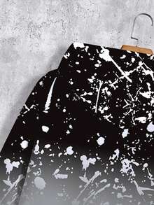 Manfinity Roughcore 男士秋冬皇冠字母印花连帽衫和运动裤休闲运动服套装 - 彩色 - 查看 3