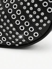 SHEIN SXY Women's Rhinestone Embellished Shoulder Bag, Fashion Everyday Carry - Black - View 6