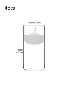 1/4pcs Transparent Glass Wedding Candle Holder, Straight Cylinder Glass Vase, Heat-Resistant, For Aromatherapy Candles, Water Plants Cultivation, Candlelit Dinner, Room Atmosphere, Suitable For Wedding, Home Gathering, Party, Confession, Table Decoration, Outdoor - Multicolor - View 11