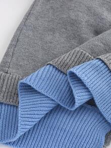 SHEIN Franclia Áo len chui đầu dệt kim cổ polo màu xám mềm mại đa năng thời trang cho nữ - Nhiều màu - Xem 5