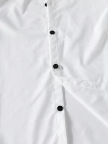 SHEIN 1 件青少年男孩绅士风格米色百搭修身长袖翻领衬衫，优雅学院风个性化休闲外套，适合婚礼、婚礼宾客、花童、戒童