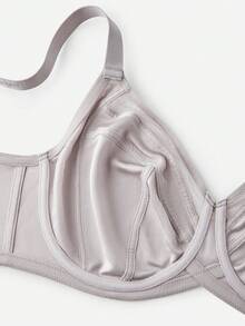 LUVLETTE 加大码无衬垫全包覆侧支撑网纱透气基础款舒适显瘦文胸