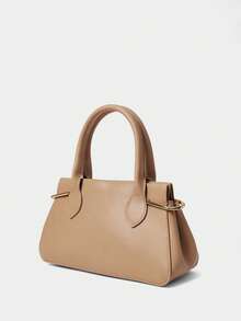 SHECARRY Women's Fashion Minimalist Commuter Handbag For Daily Use - Apricot - View 2