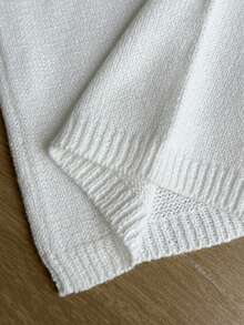 SHEIN Set de 2 piezas de ropa casual para niñas: Top holgado de punto texturizado de cuello redondo combinado con pantalones rectos a juego de suéter, estilo minimalista de moda, tela suave y cómoda, adecuado para uso diario, reuniones y salidas en otoño/invierno