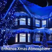 1 buc 3/6/10m Decor de casă Albastru LED String Lights Interior, Exterior Grădină Brad Decorare Lumini Zână, Lumini Twinkle String Pentru Living Room Dormitor Brad Decorare Nuntă, String Luminos pentru Brad de Crăciun - Multicolor - Vizualizare 9