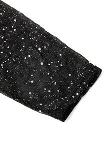 Ellevyn Váy thời trang thanh lịch viền đen cỡ lớn - màu đen - Xem 10